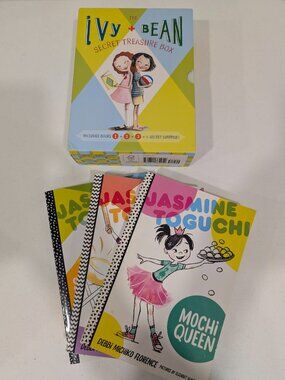 Ivy and Bean Treasure Box plus Jasmine Toguchi Drummer Girl Mochi Queen 6 books